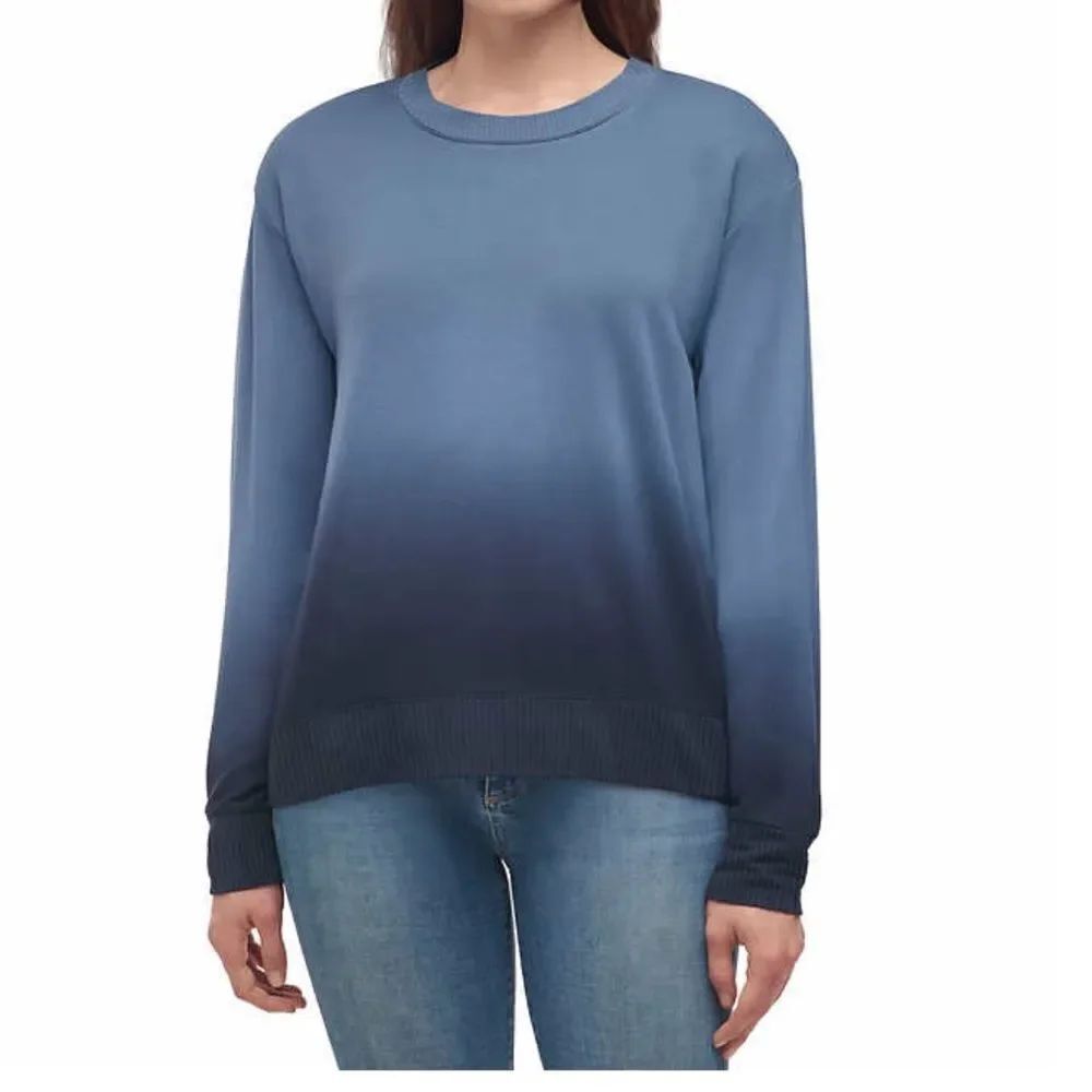 NWT New SPLENDID Navy Blue Ombré Tie Dye Dip Dye Sweater M